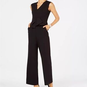 Vince Camuto Black Tie-Waist Jumpsuit